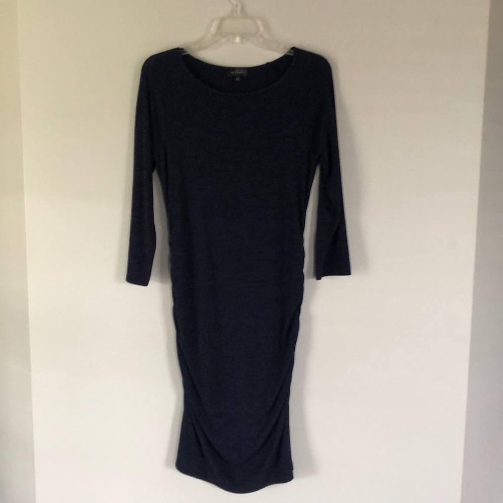 The limited navy blue midi dress
